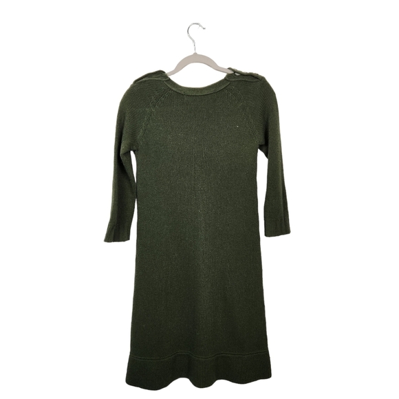 Zara Knit Olive Green Wool Blend Sweater Dress Women's Size Small - Picture 5 of 9